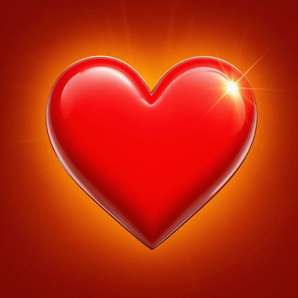 food heart emoji, shiny, no background emoji