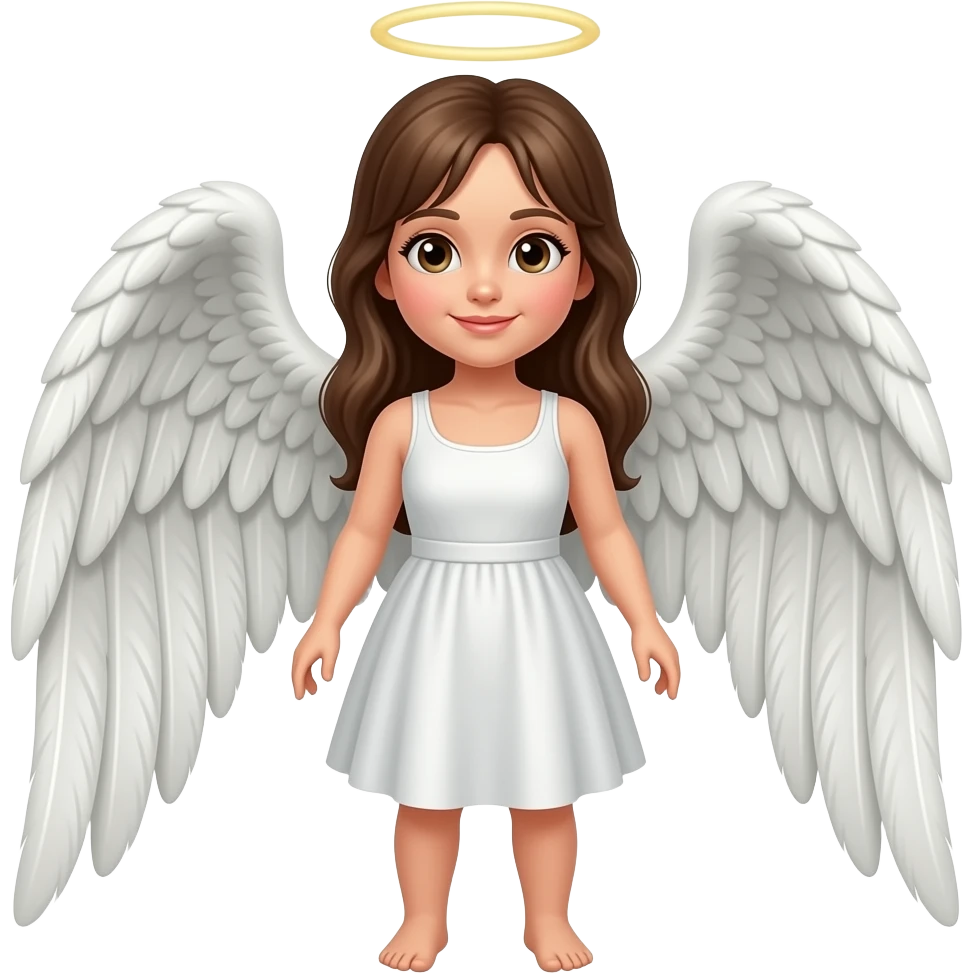 Angel with legs with no arms emoji