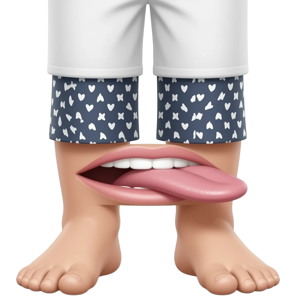 🦶🏼+ 👅 = 🧍🏼 emoji