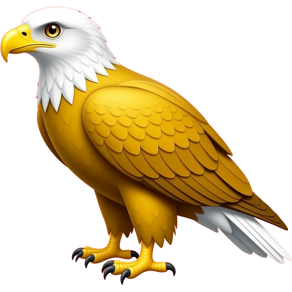 Aber Ken normaler Adler Roter Hintergrund mit einen gelben Adler emoji