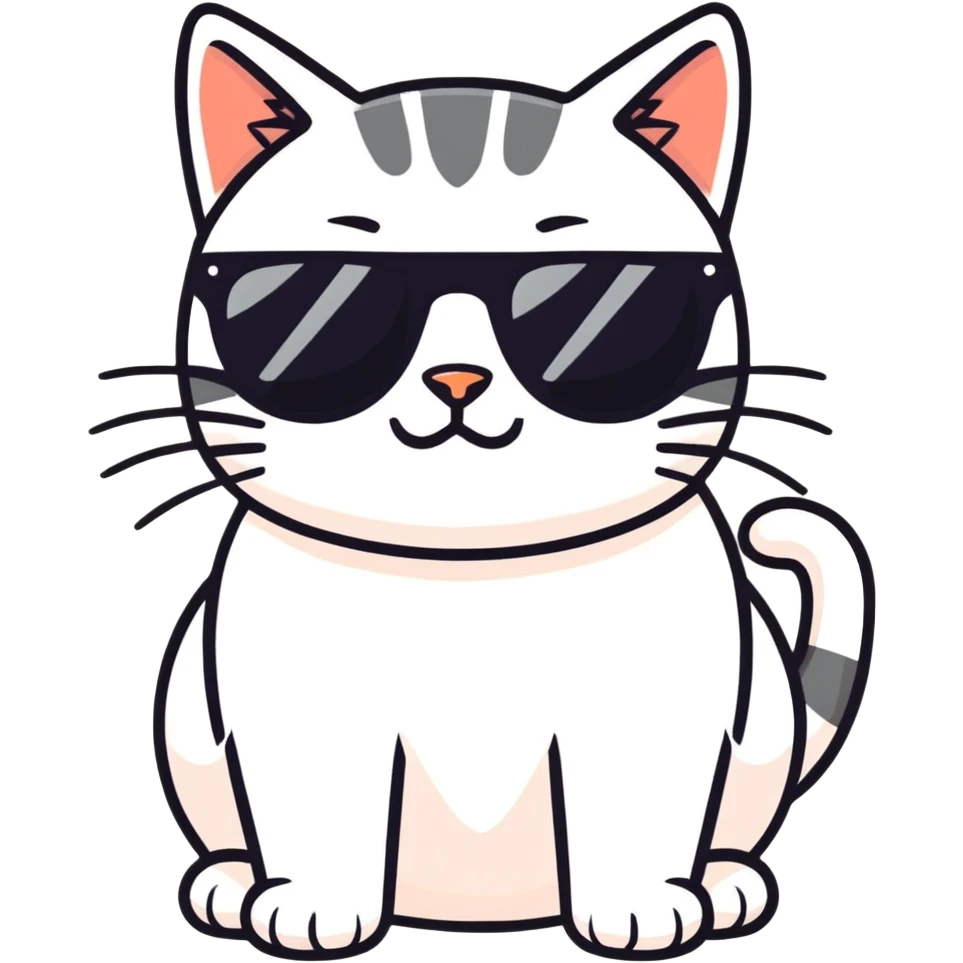 Cat with sunglasses emoji