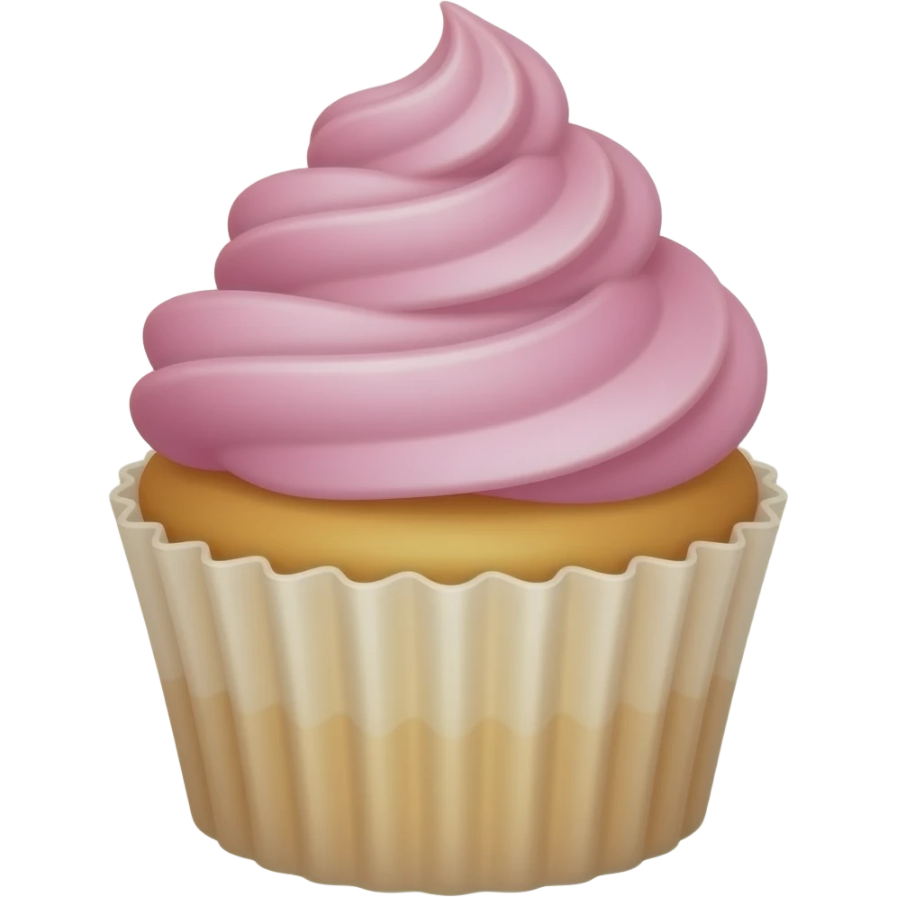 Cupcake with pink icing emoji