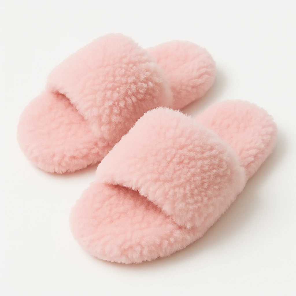 pink fluffy slippers emoji