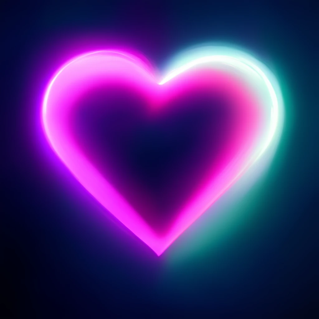 heart with a neon glow emoji