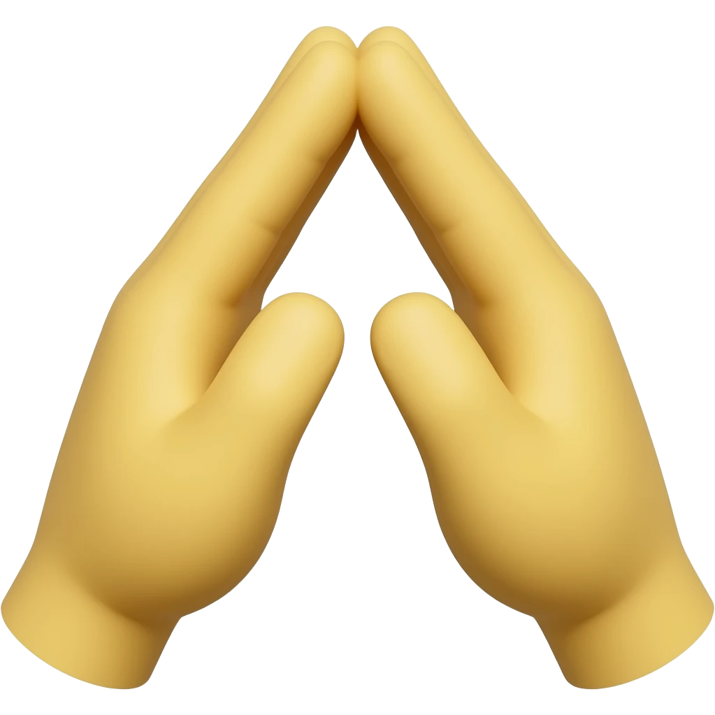 Yellow hands forming a triangle emoji