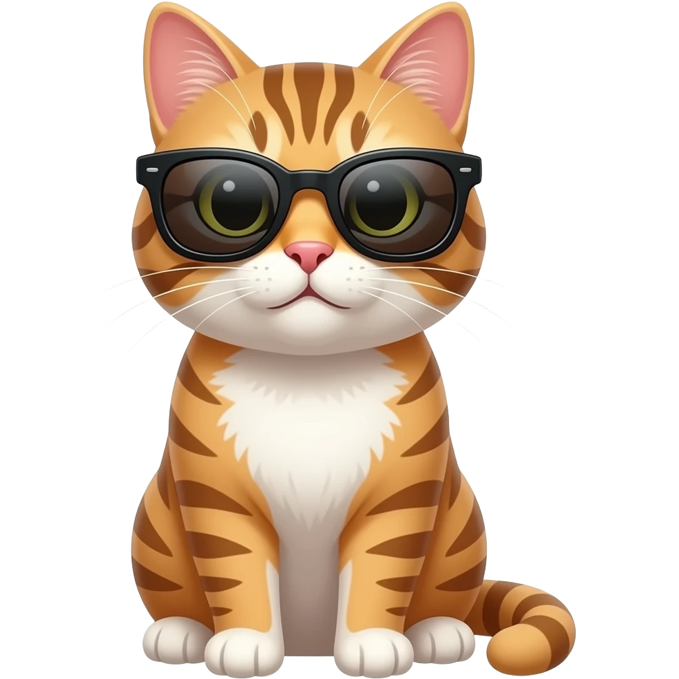Cat wearing sunglasses emoji