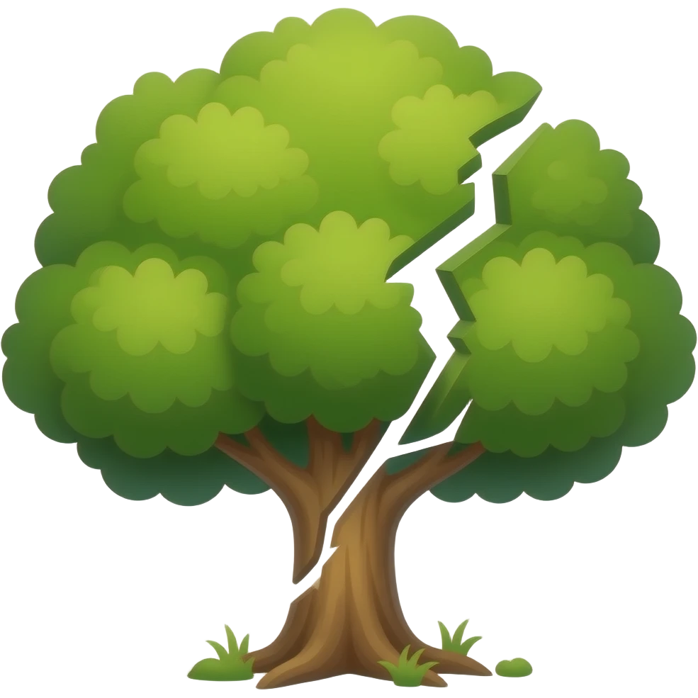 kaputter  baum ohne hintergrund emoji