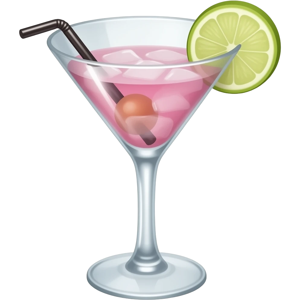 Pink espresso martini emoji