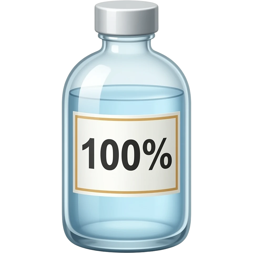 la dicitura “100%” (liquid glass color) emoji