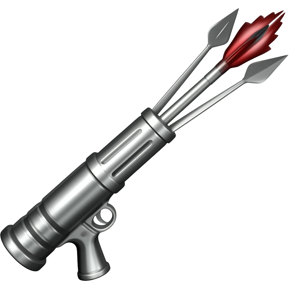 A bazooka that shoots spears emoji