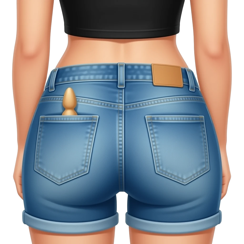 girl with anal plug on ass emoji