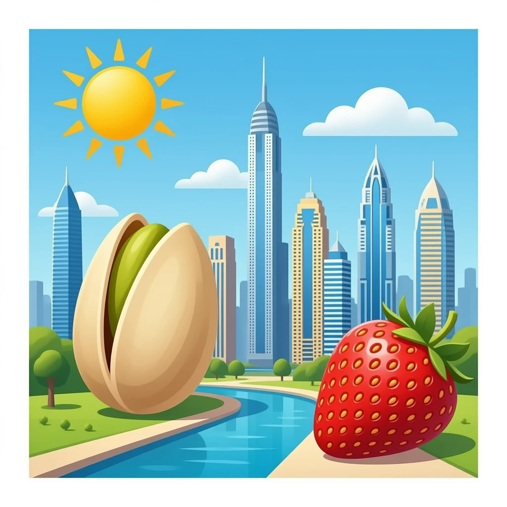 pistachio dubai strawberry emoji