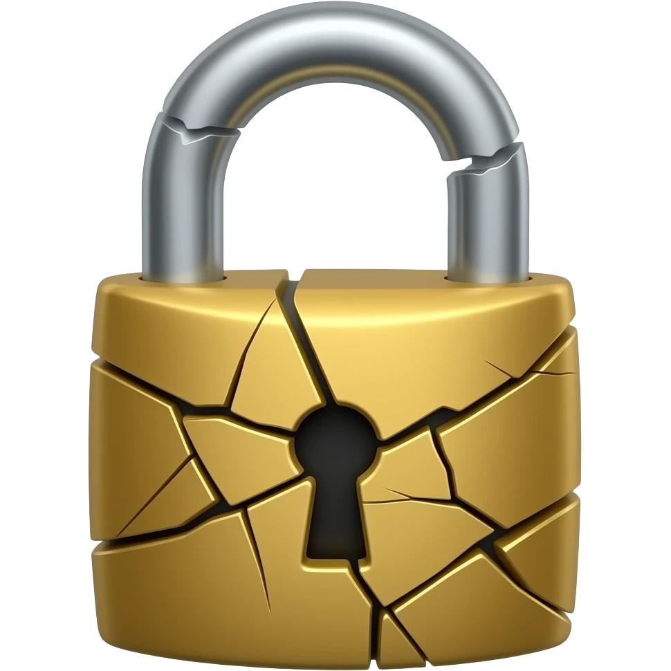 Broken lock emoji