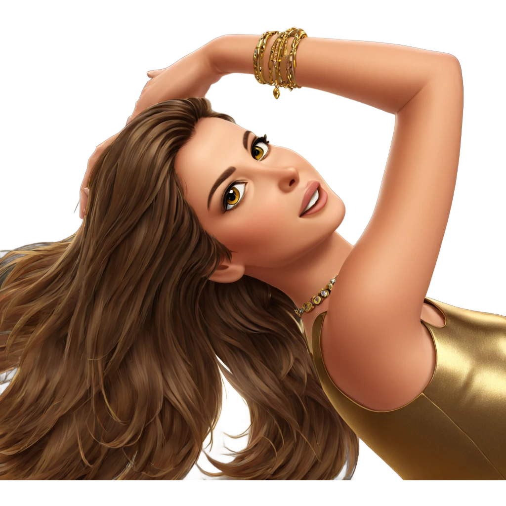 girl with brown hair jewelry emoji