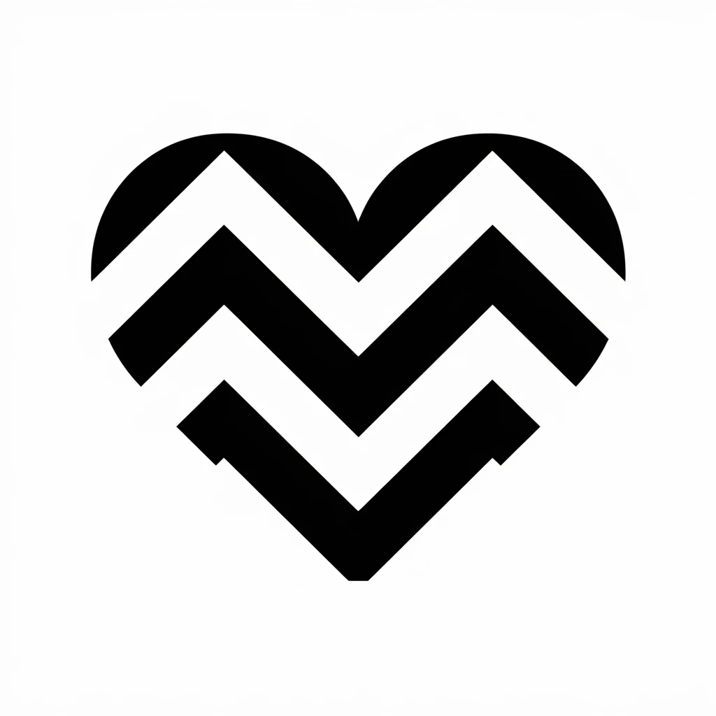 heart with a chevron pattern emoji