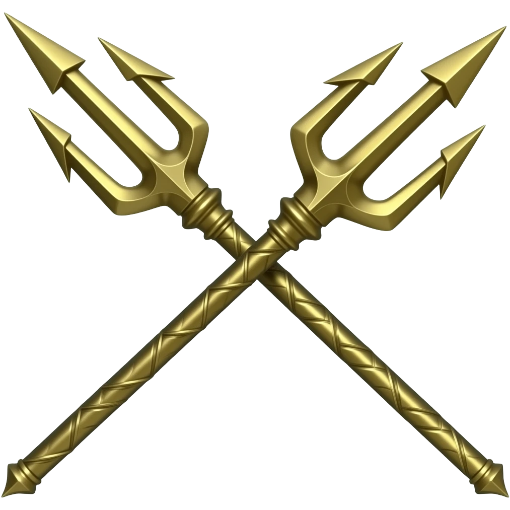 two Aquaman trident emoji