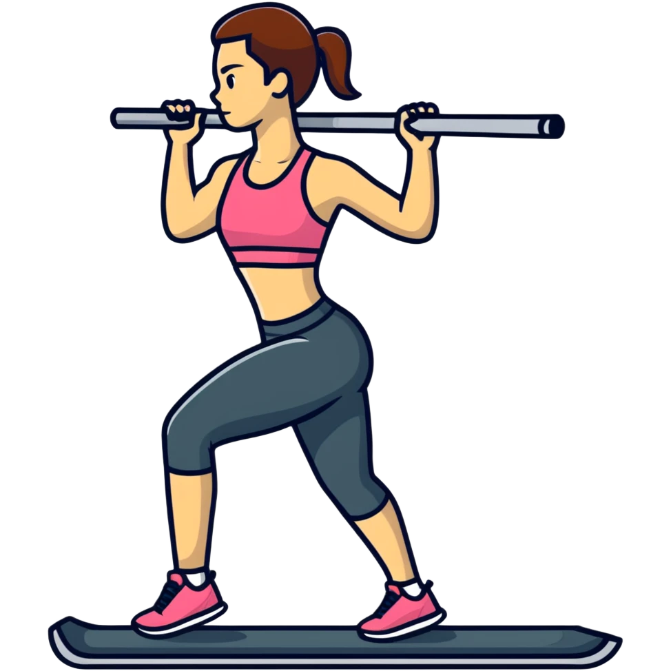 athletic woman exercising in standing position emoji
