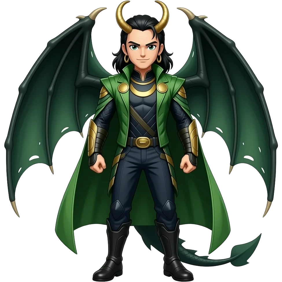 Black dragon  of loki one piece emoji