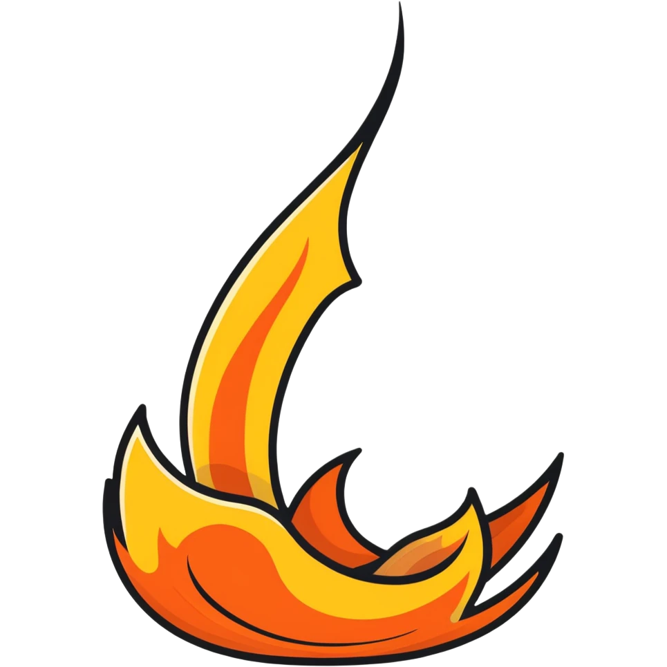 Wave and flame emoji