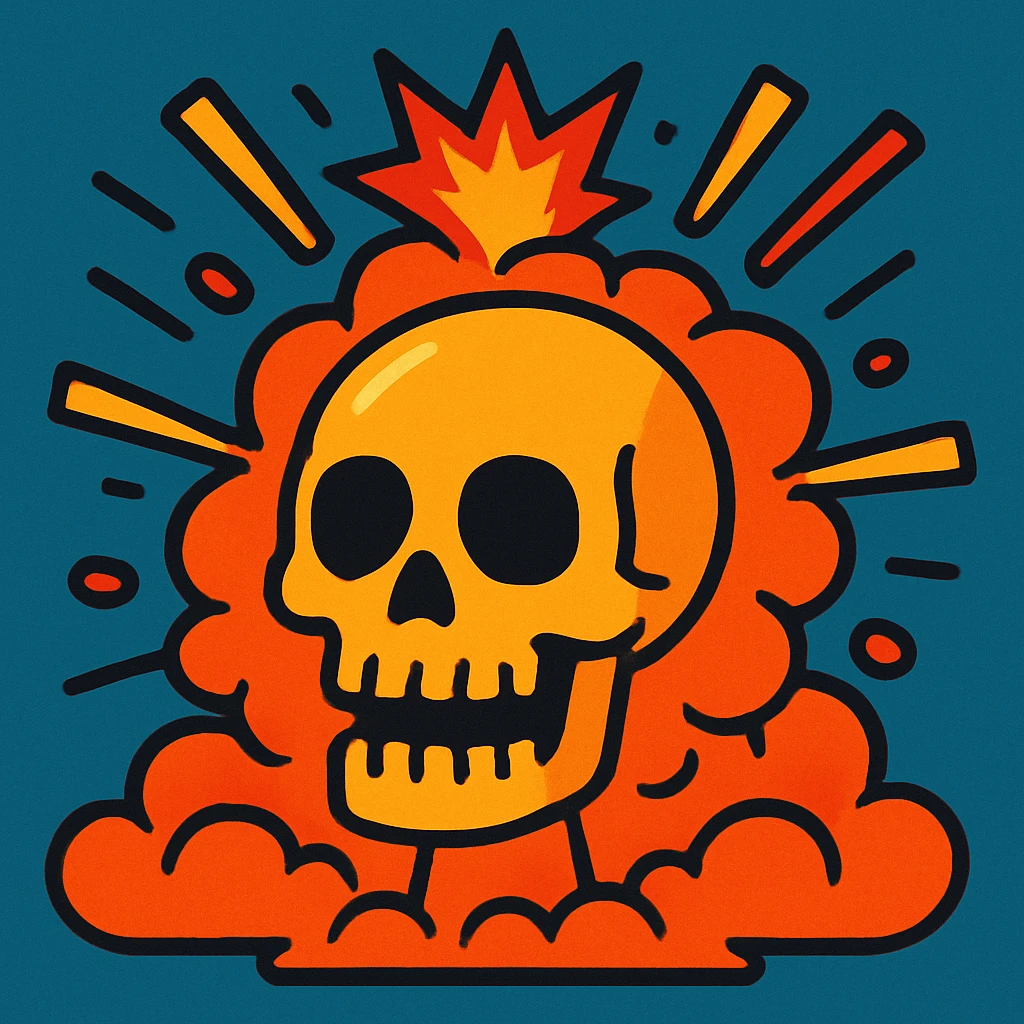 explosive skull emoji