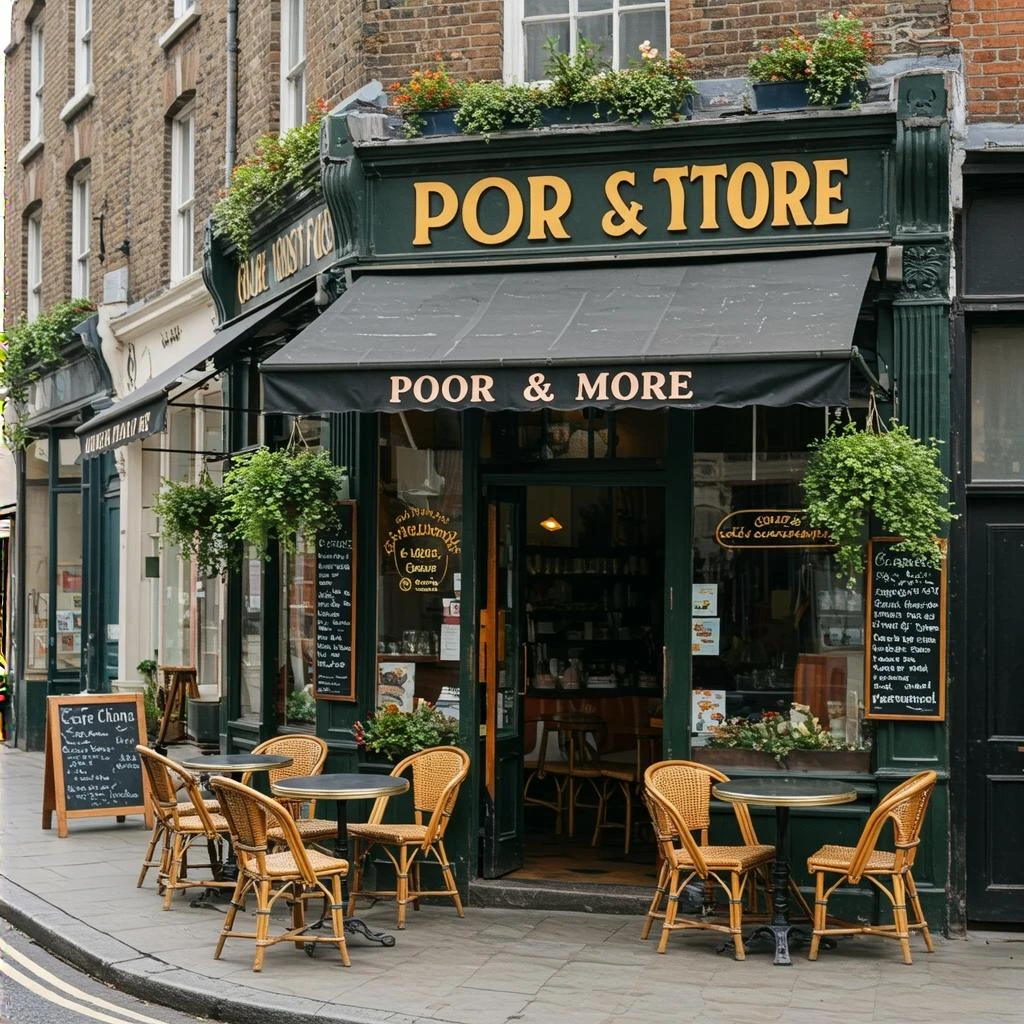 Cafe named poor store & More emoji