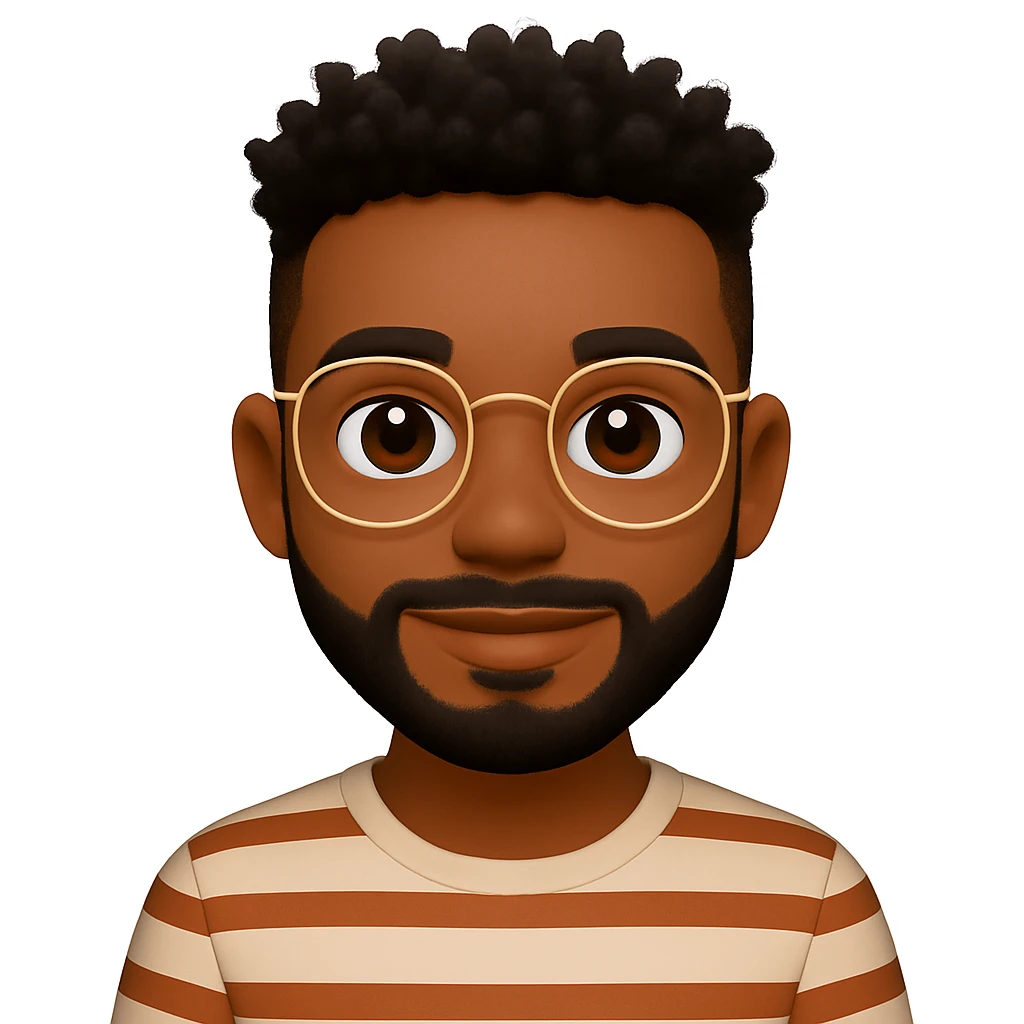 turn the second man in emoji style of the 1st image, match the facial features and clothes  emoji