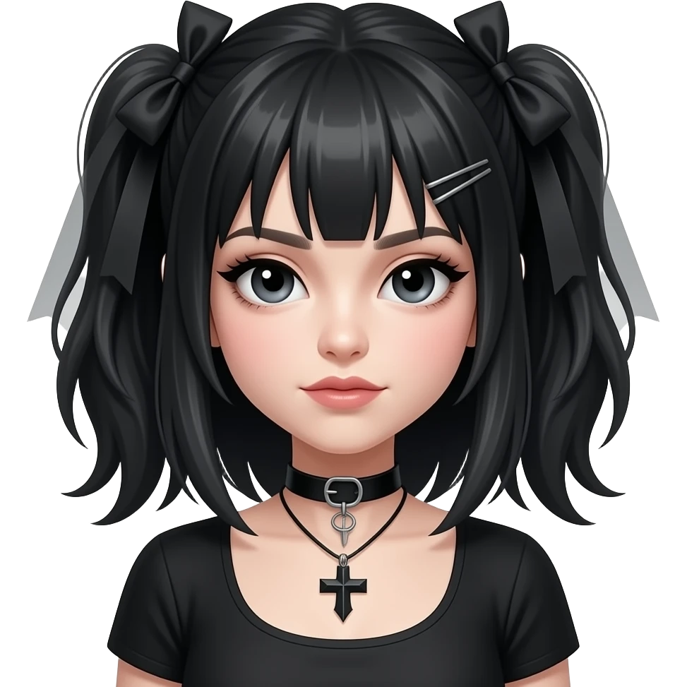 goth girl off molly emoji emoji