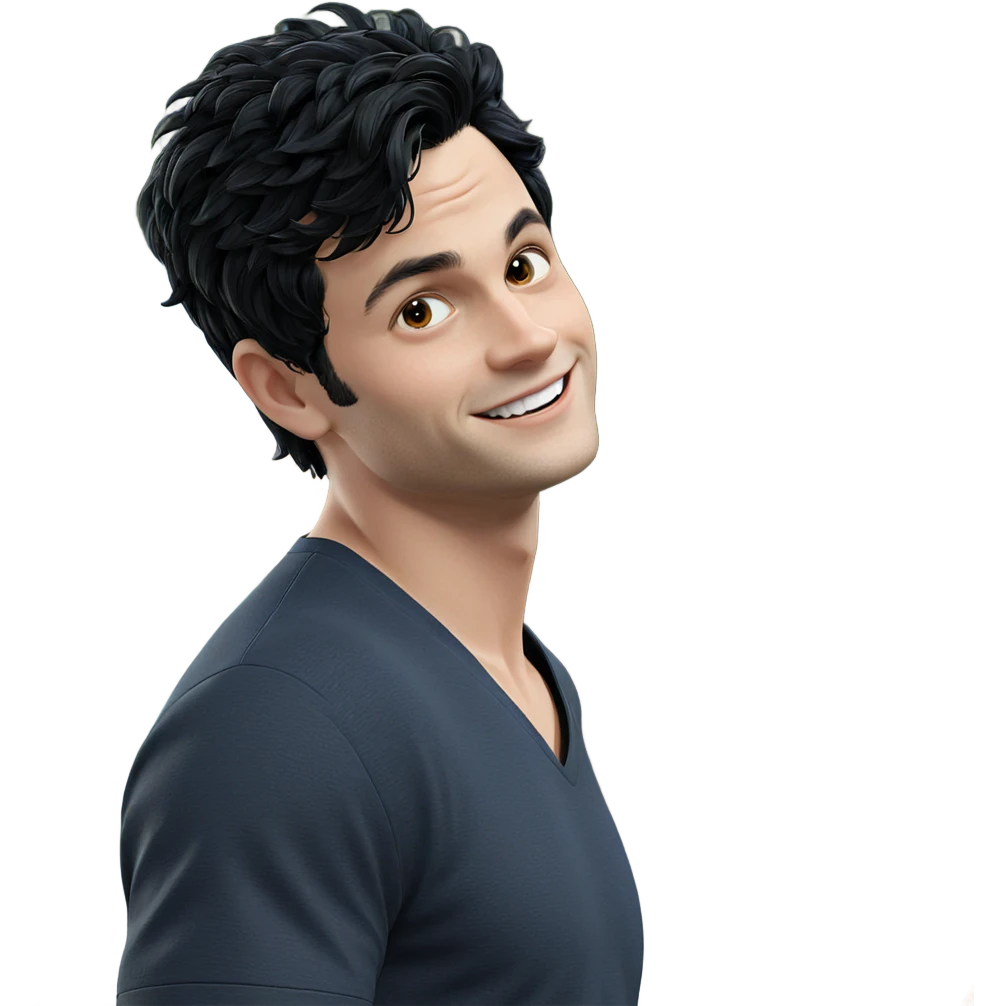 smiling boy with black hair emoji