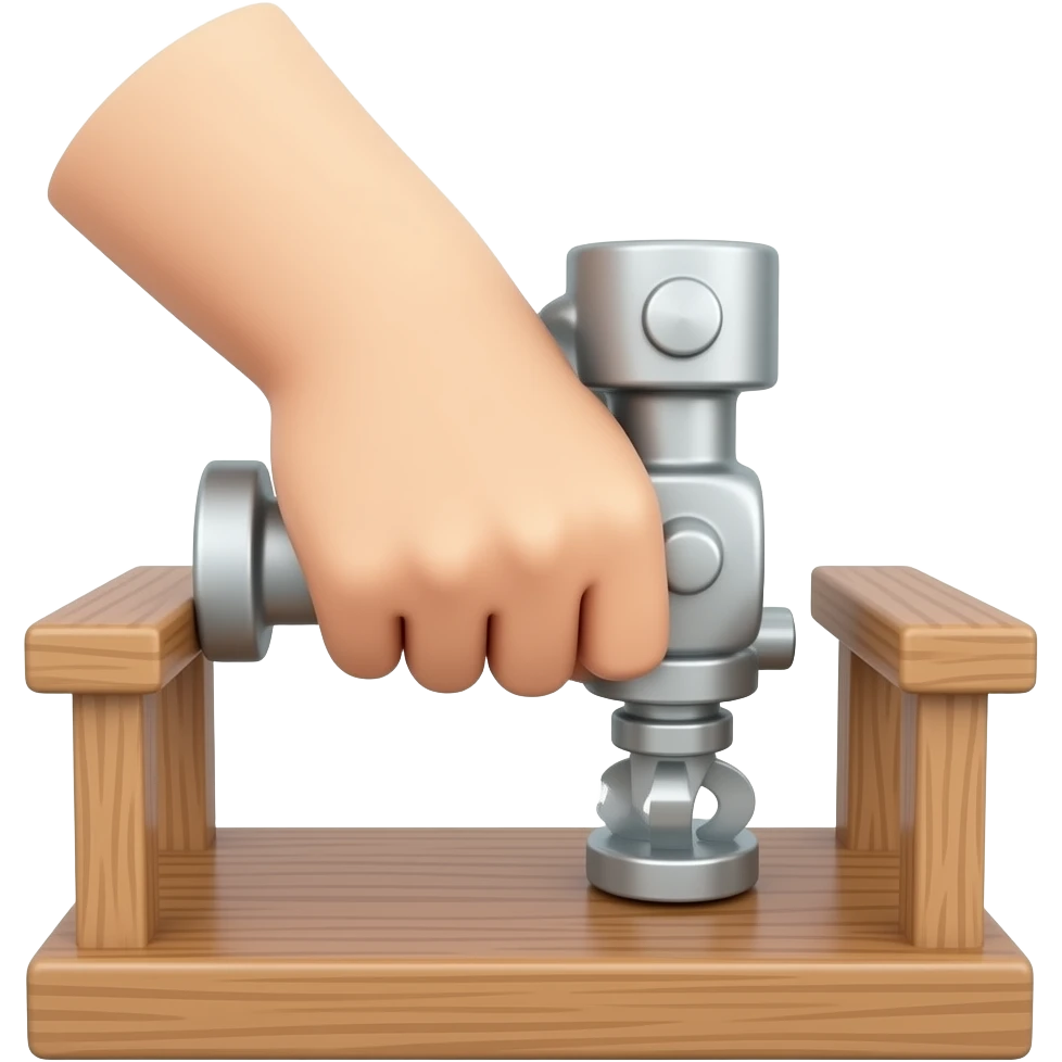 Hand punch on table emoji