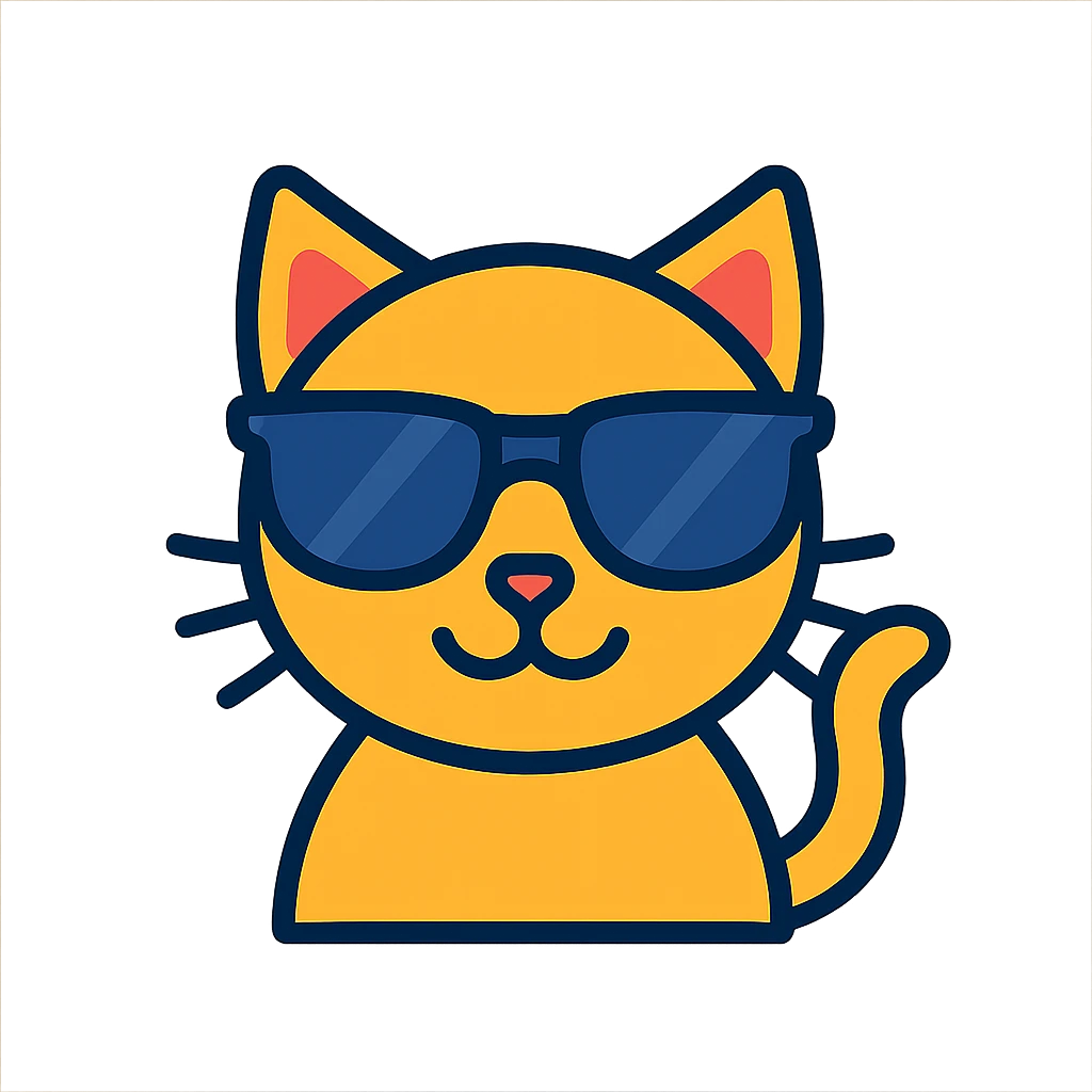 a cat wearing sunglasses emoji