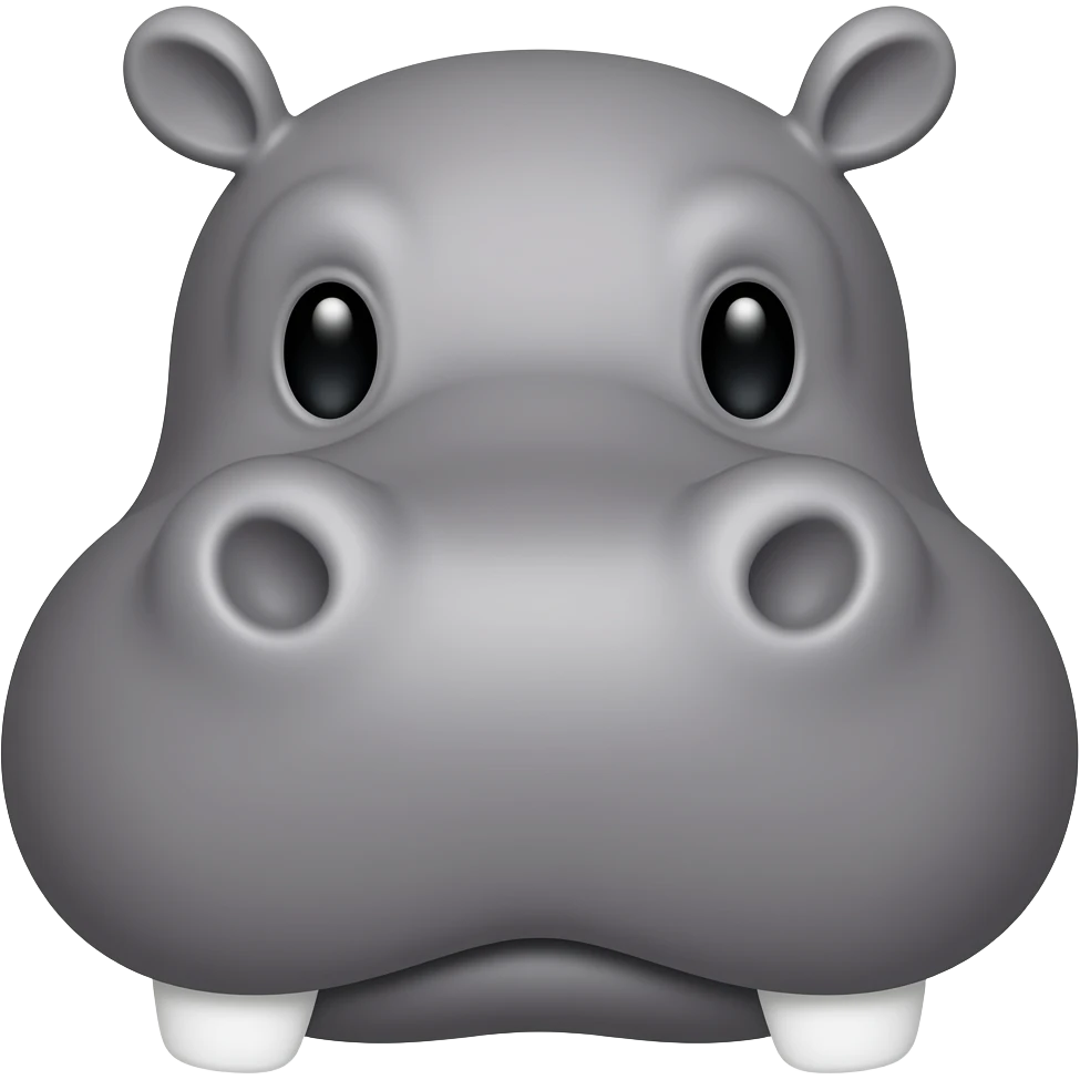 Hippo face emoji