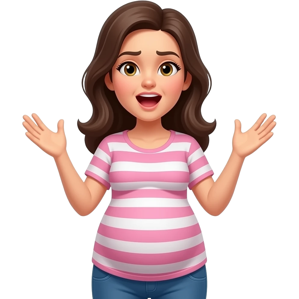 беременная девушка кричит emoji