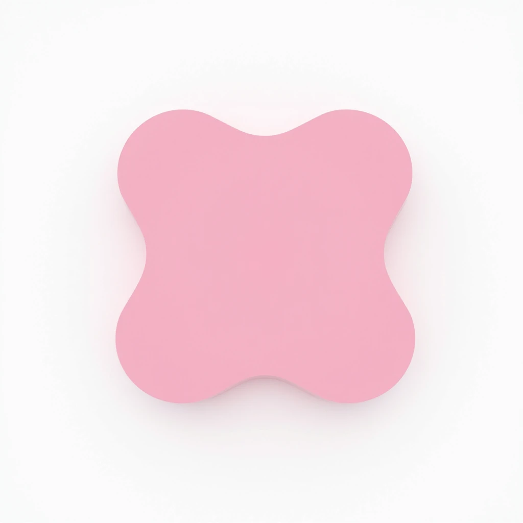 photorealistic pink shape on white background emoji