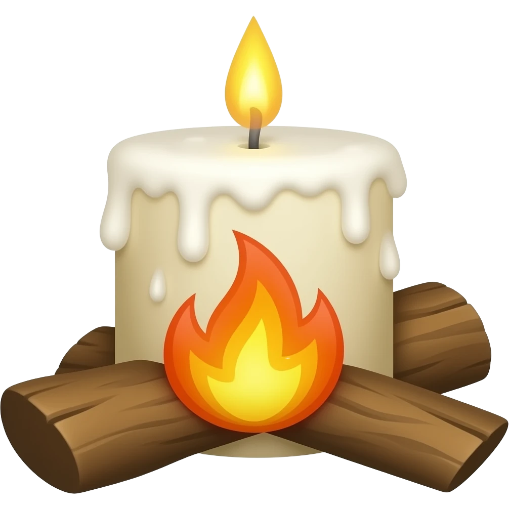 candle inspired by hestia and hearth emoji