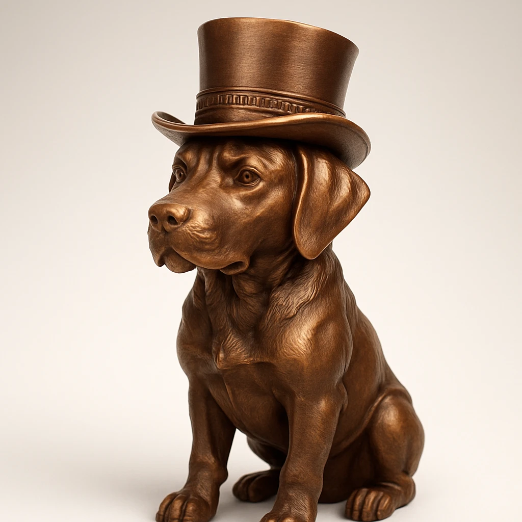 dog with tophat emoji