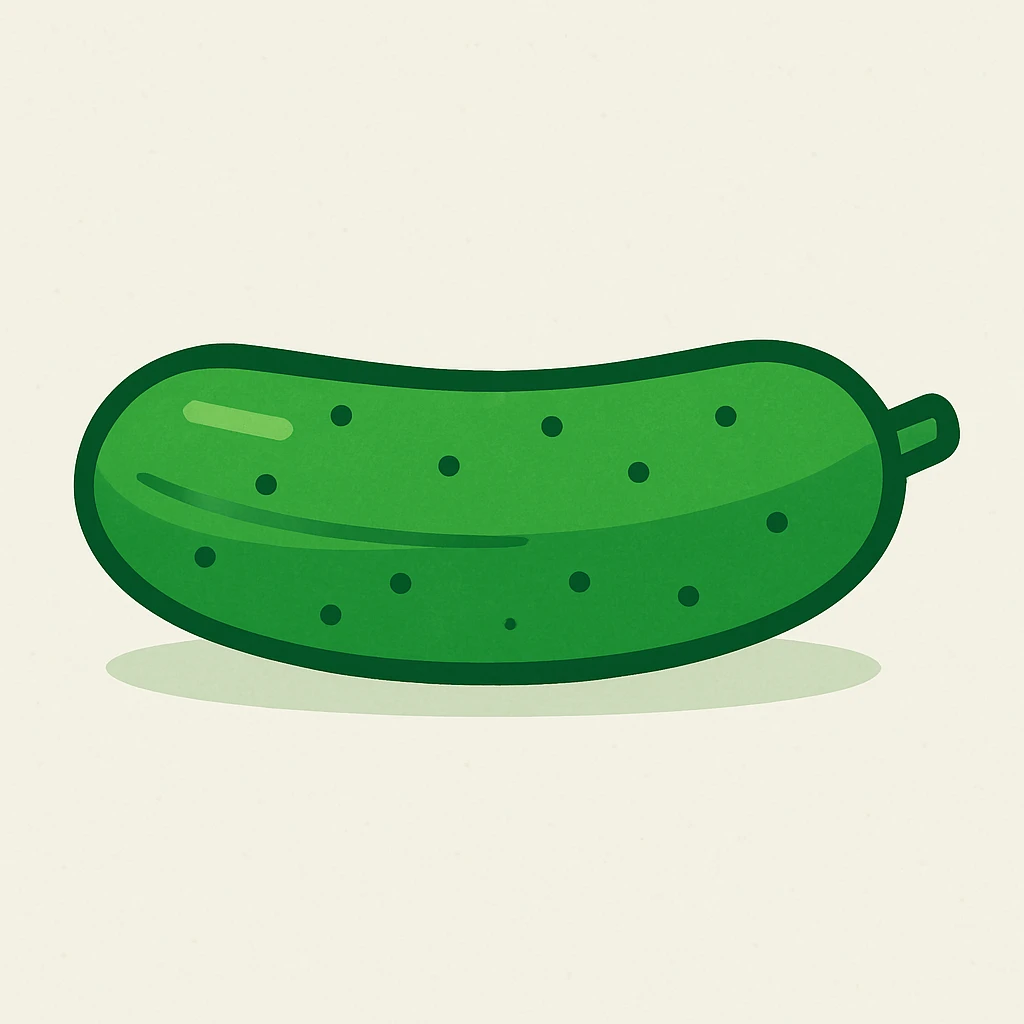 Flat design style cucumber emoji