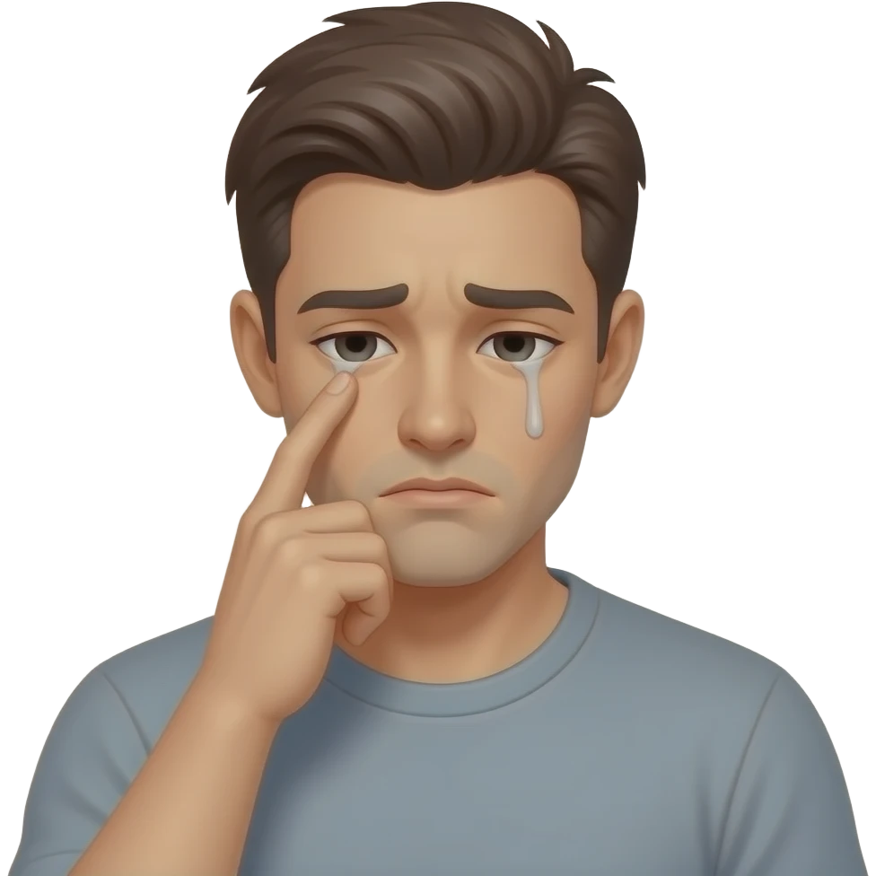 Sad because of his love emoji