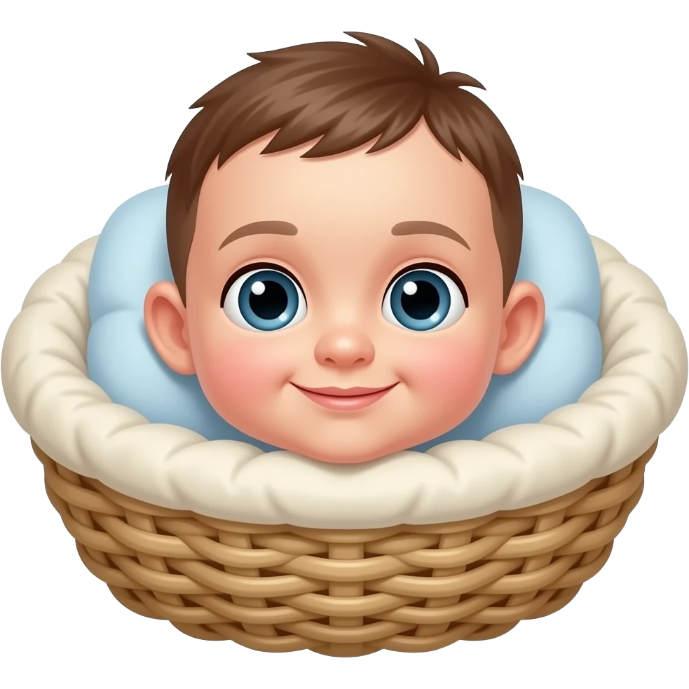 Quiero la cara de un bebé en la cuna emoji