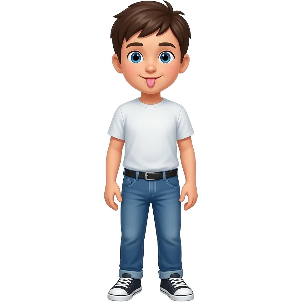 un chico con que se le vea todo el cuerpo i que de los pantalones le salga un pito emoji