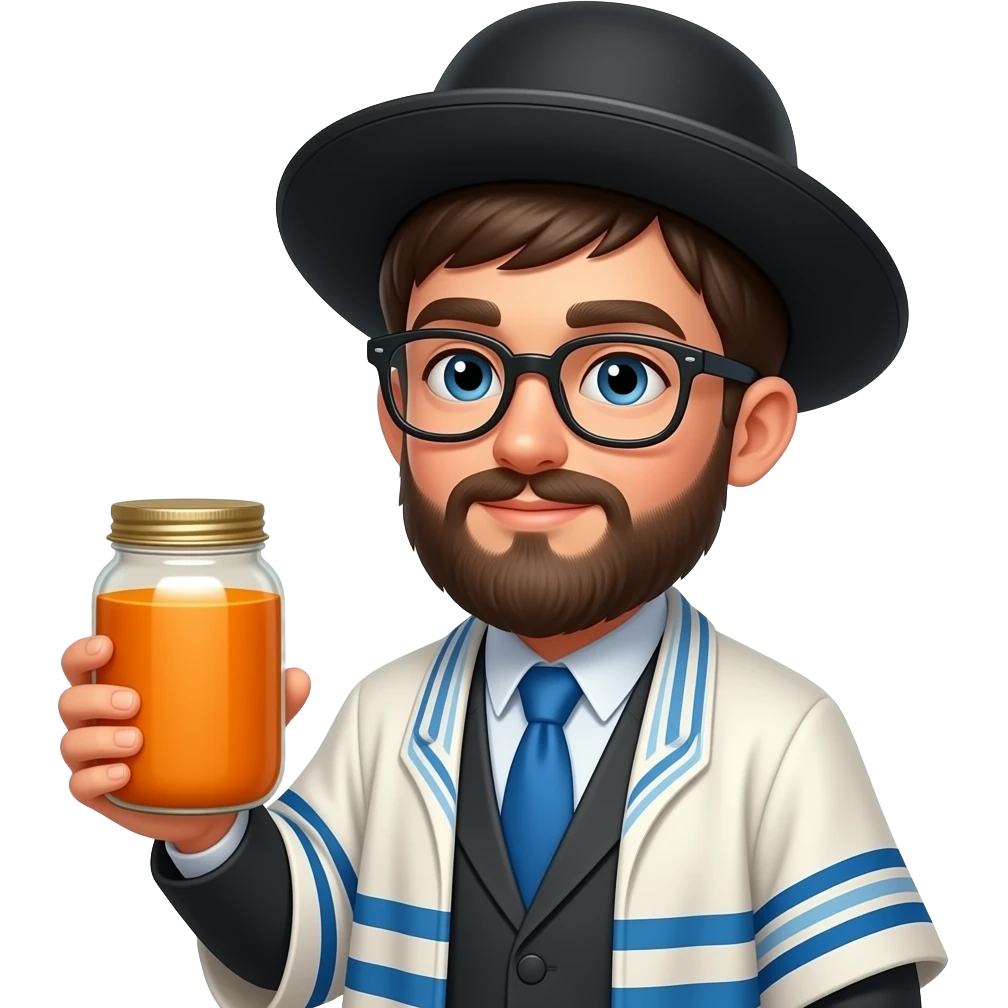 hasidic boy ornge coler jaer emoji
