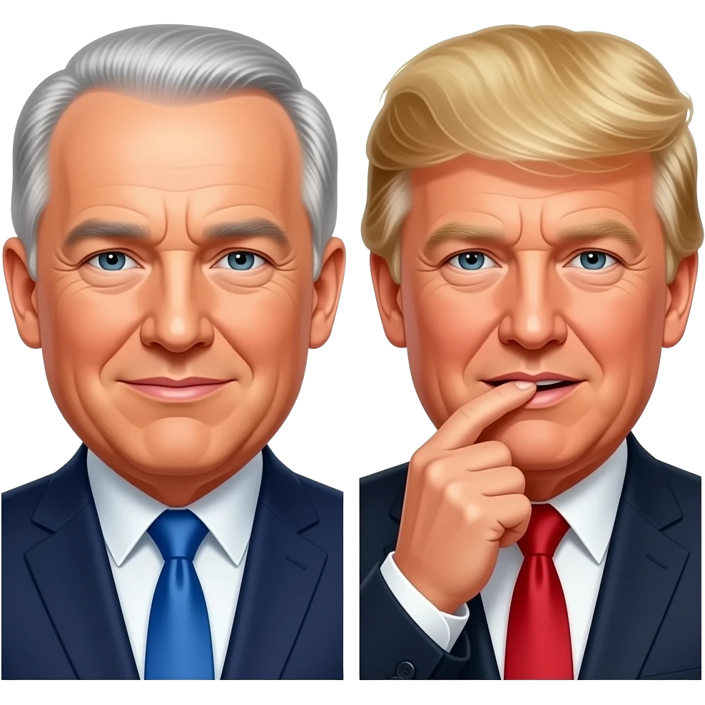 benjamin netanyahu loves donald trump and bite nail up close emoji