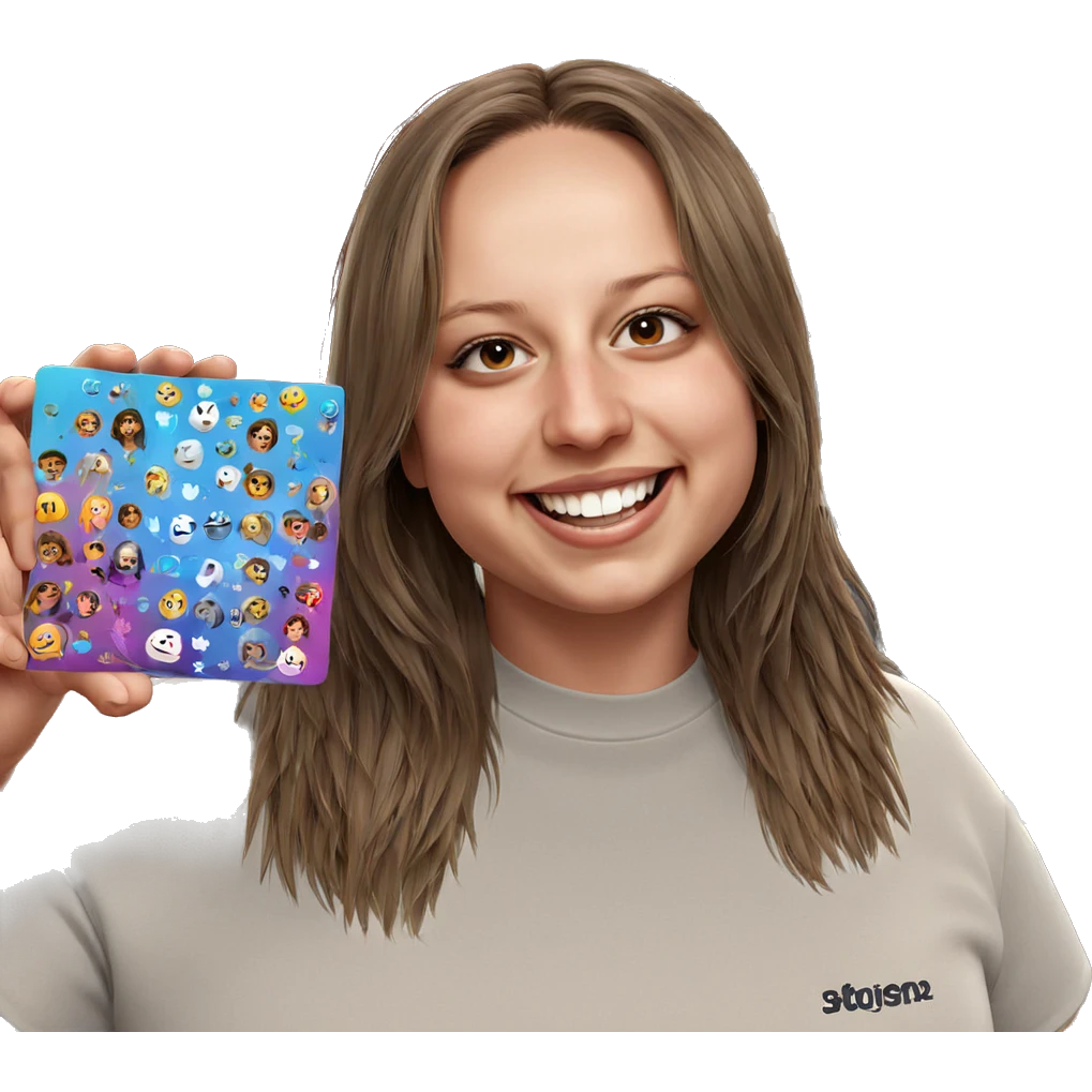 smiling girl with long hair emoji