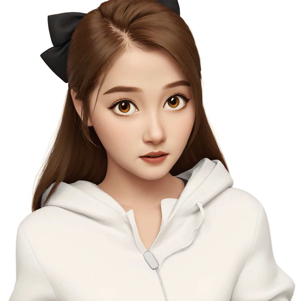 brown haired girl portrait emoji