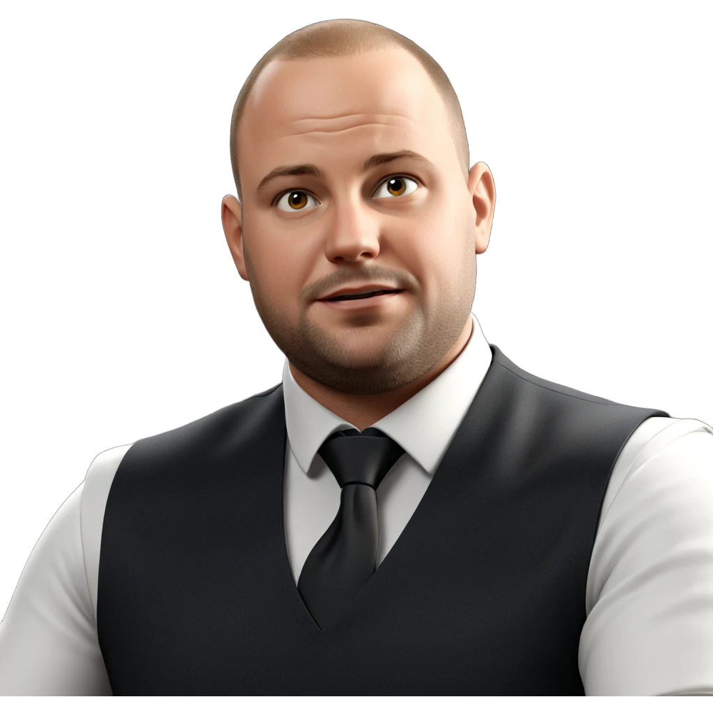 confident young man in vest emoji