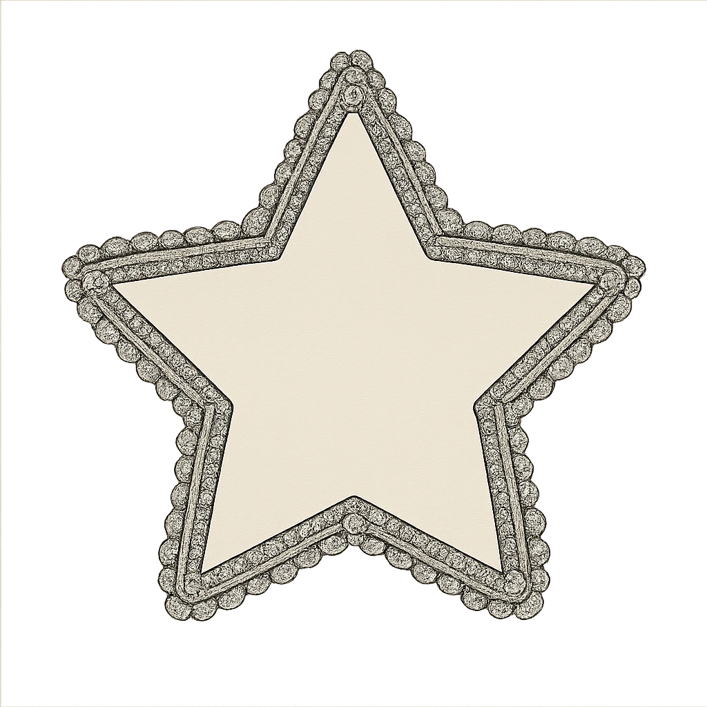 star with a lace border emoji