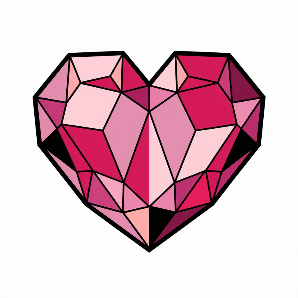 heart with a crystal effect emoji