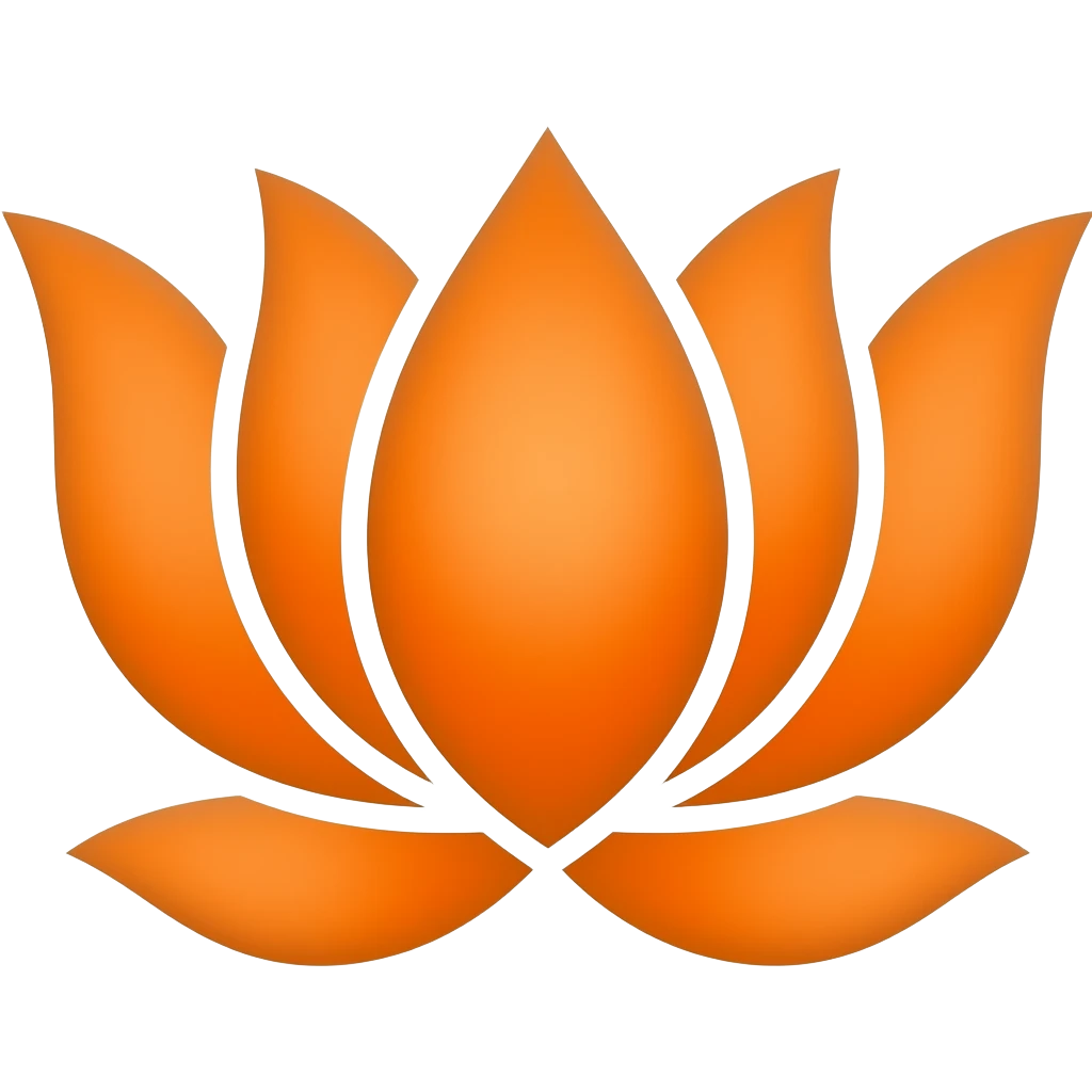 Orange colour bjp lotus emoji emoji