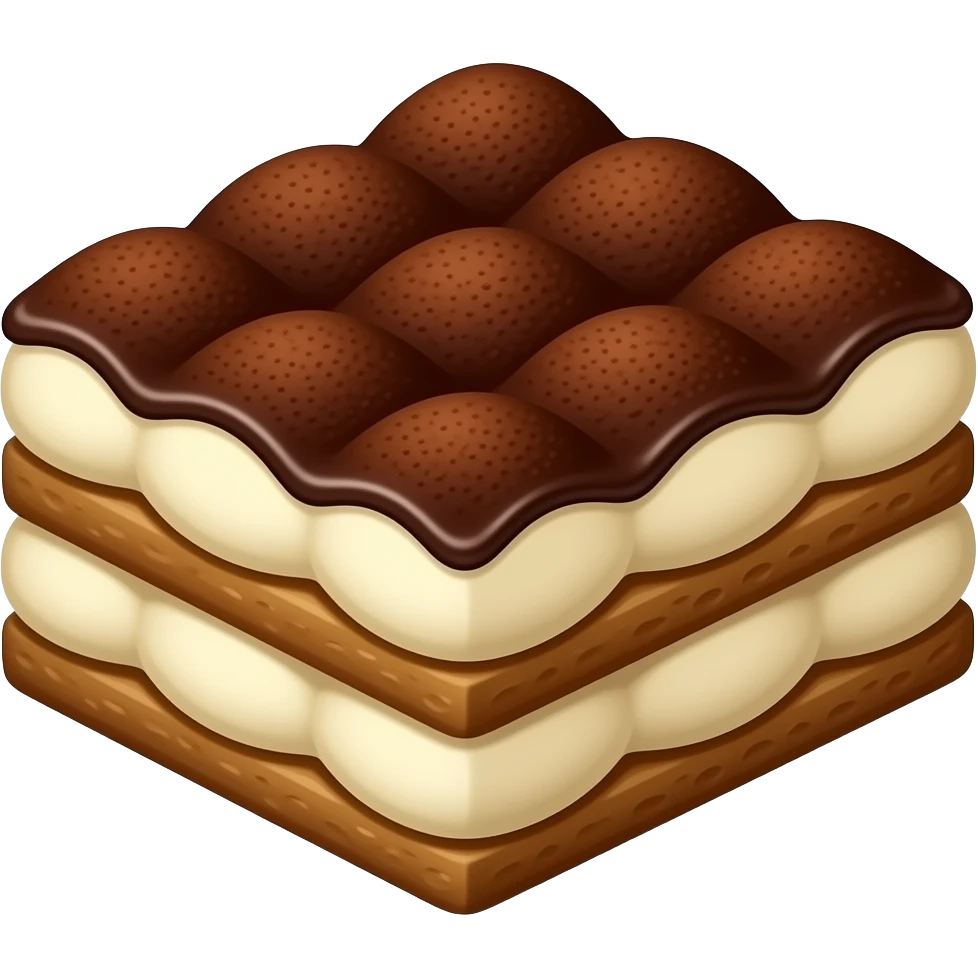 tiramisú with no toppings emoji