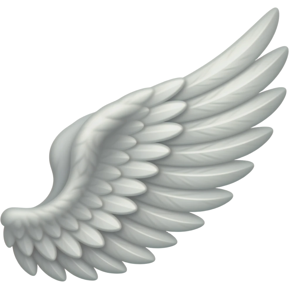 Create a left side angel wing emoji