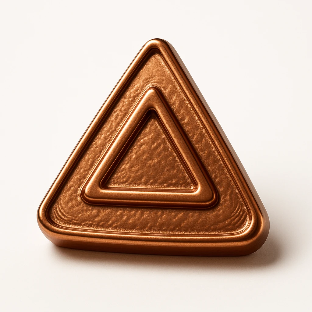 dalgona candy with triangle shape, inspired by Squid Game emoji